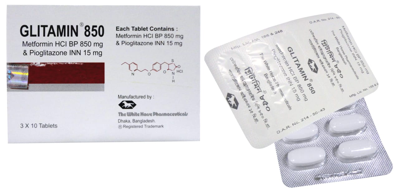 Tablet Glitamin 850mg (30pcs)